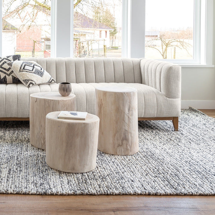 NOVA STUMP, WHITE WASH, 16"
