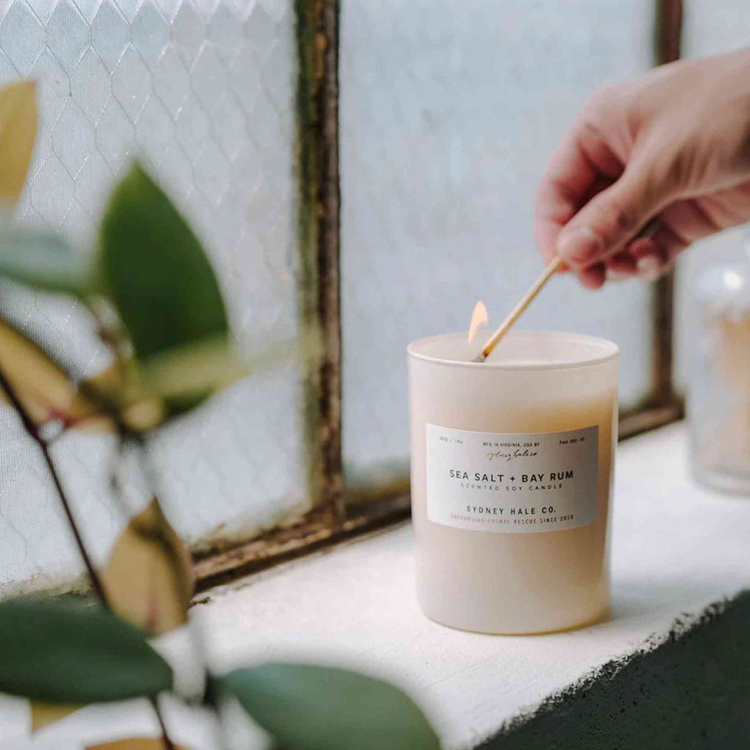 SYDNEY HALE CANDLE, SEA SALT + BAY RUM