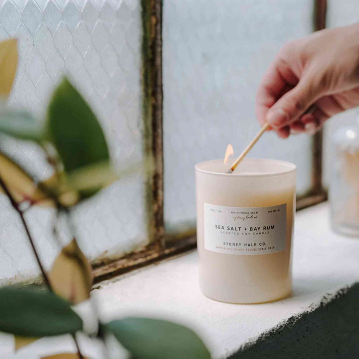 SYDNEY HALE CANDLE, SEA SALT + BAY RUM