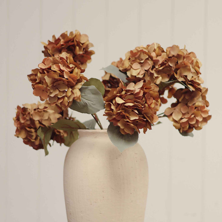 HYDRANGEA SPRAY, BURNT ORANGE