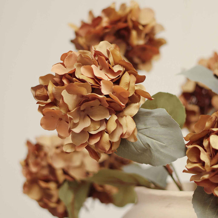 HYDRANGEA SPRAY, BURNT ORANGE