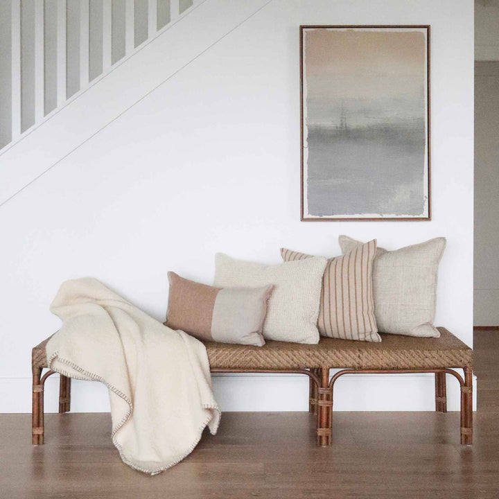 SILAS STRIPE PILLOW, OCHRE