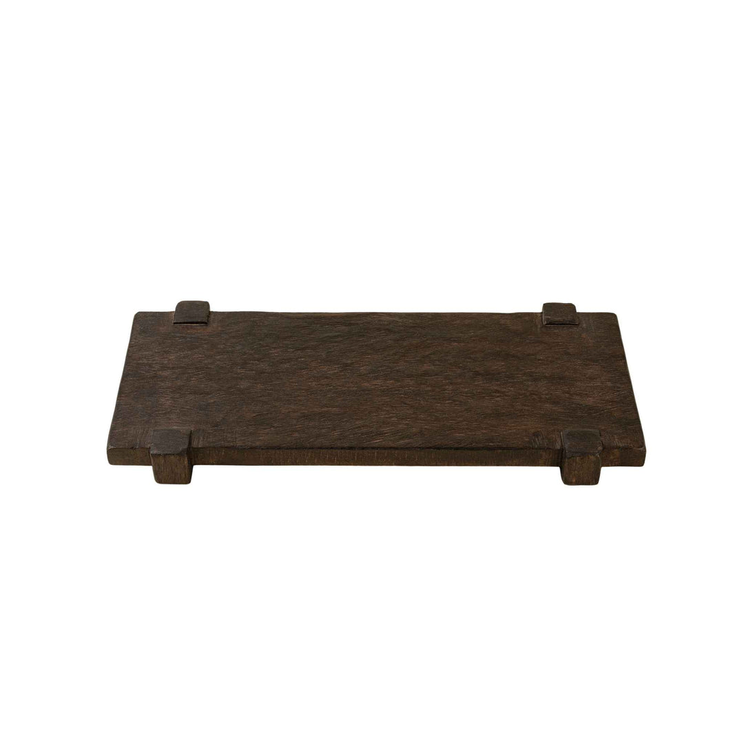 DRIFT PEDESTAL TRAY, DARK BROWN