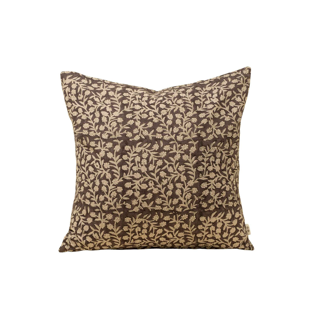 WILDVINE BLOCK PRINT PILLOW, HEATHER