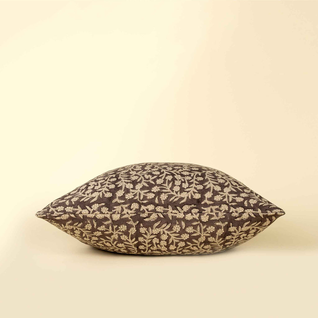 WILDVINE BLOCK PRINT PILLOW, HEATHER