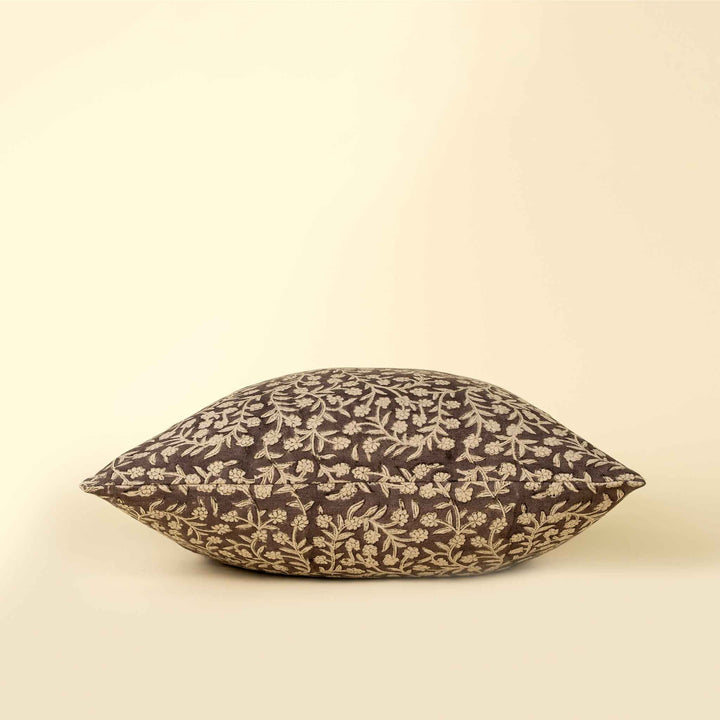 WILDVINE BLOCK PRINT PILLOW, HEATHER