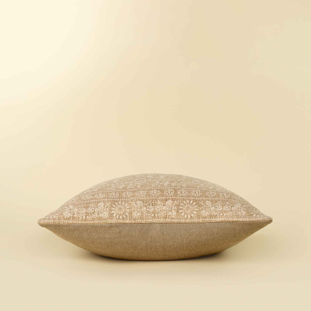 NINA EMBROIDERED PILLOW, IVORY
