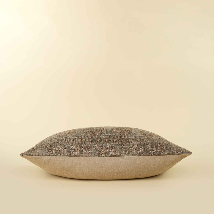 NINA EMBROIDERED PILLOW, ASH