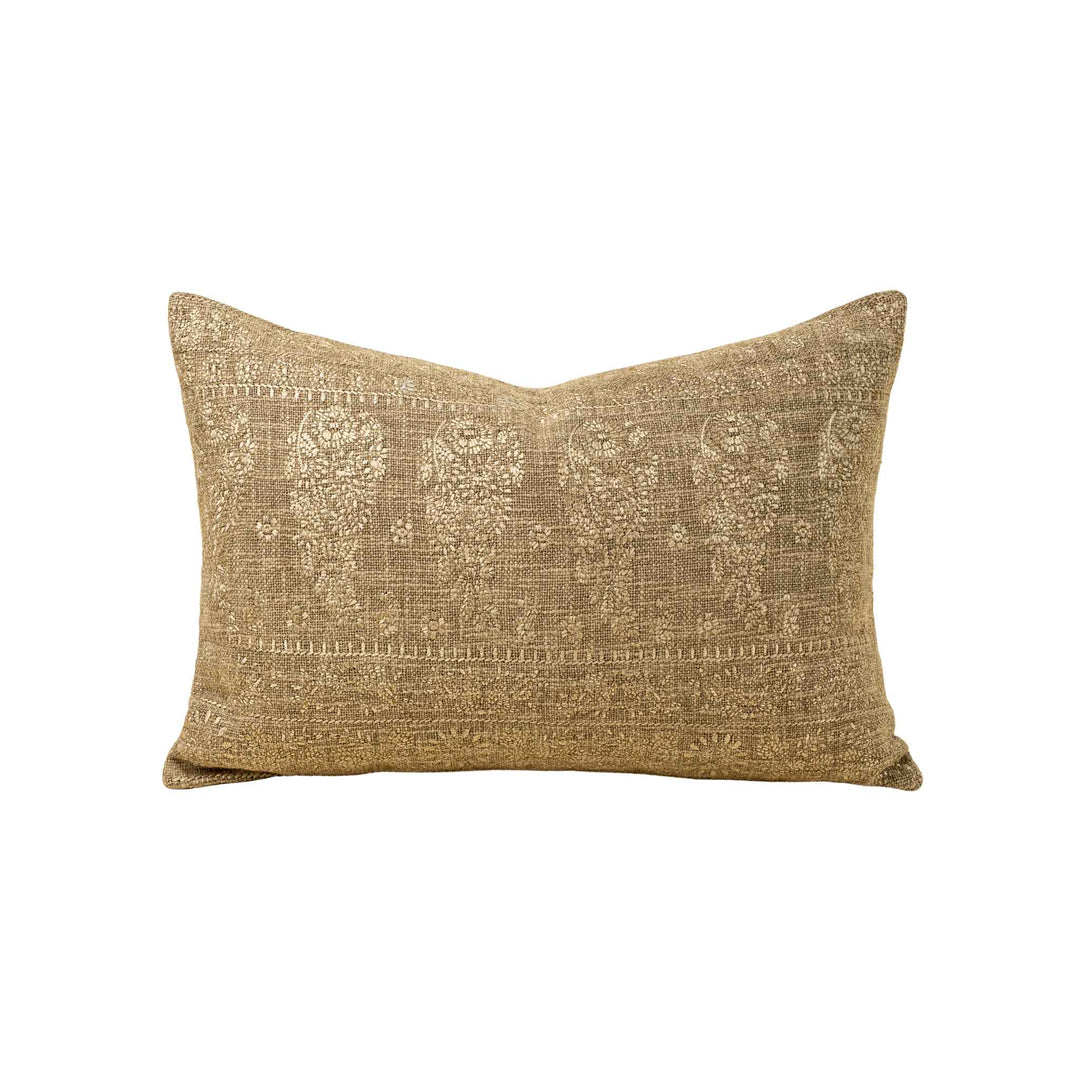 NINA EMBROIDERED PILLOW, SAGE