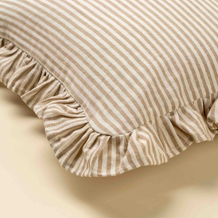 RUFFLE THIN STRIPE PILLOW