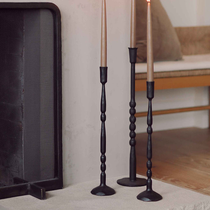 NOVA FORGED CANDLESTICK, BLACK