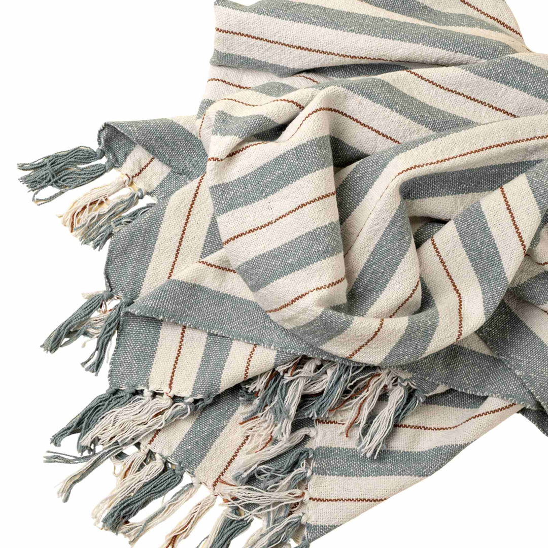 CAVENDISH COTTON THROW, BLUE