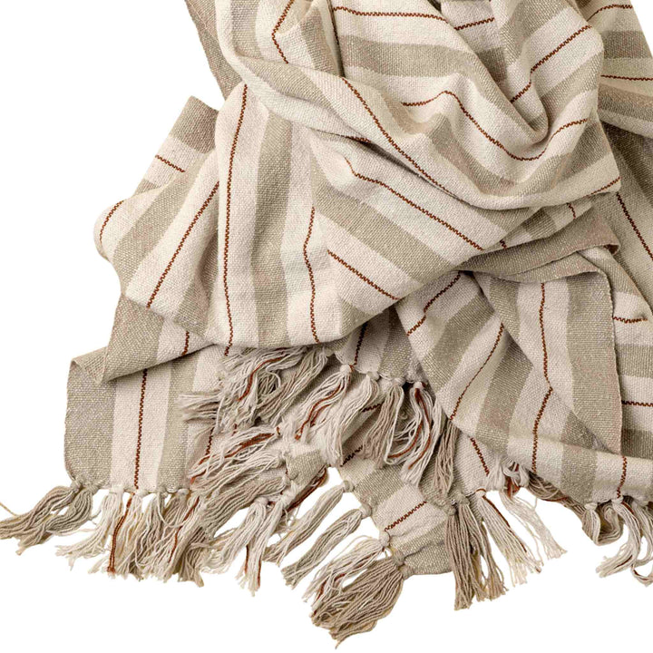 CAVERDISH COTTON THROW, SAND