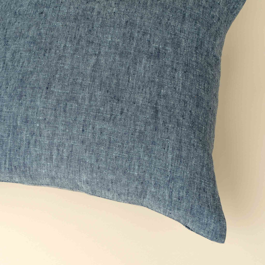 LINEN CHAMBRAY PILLOW, DENIM