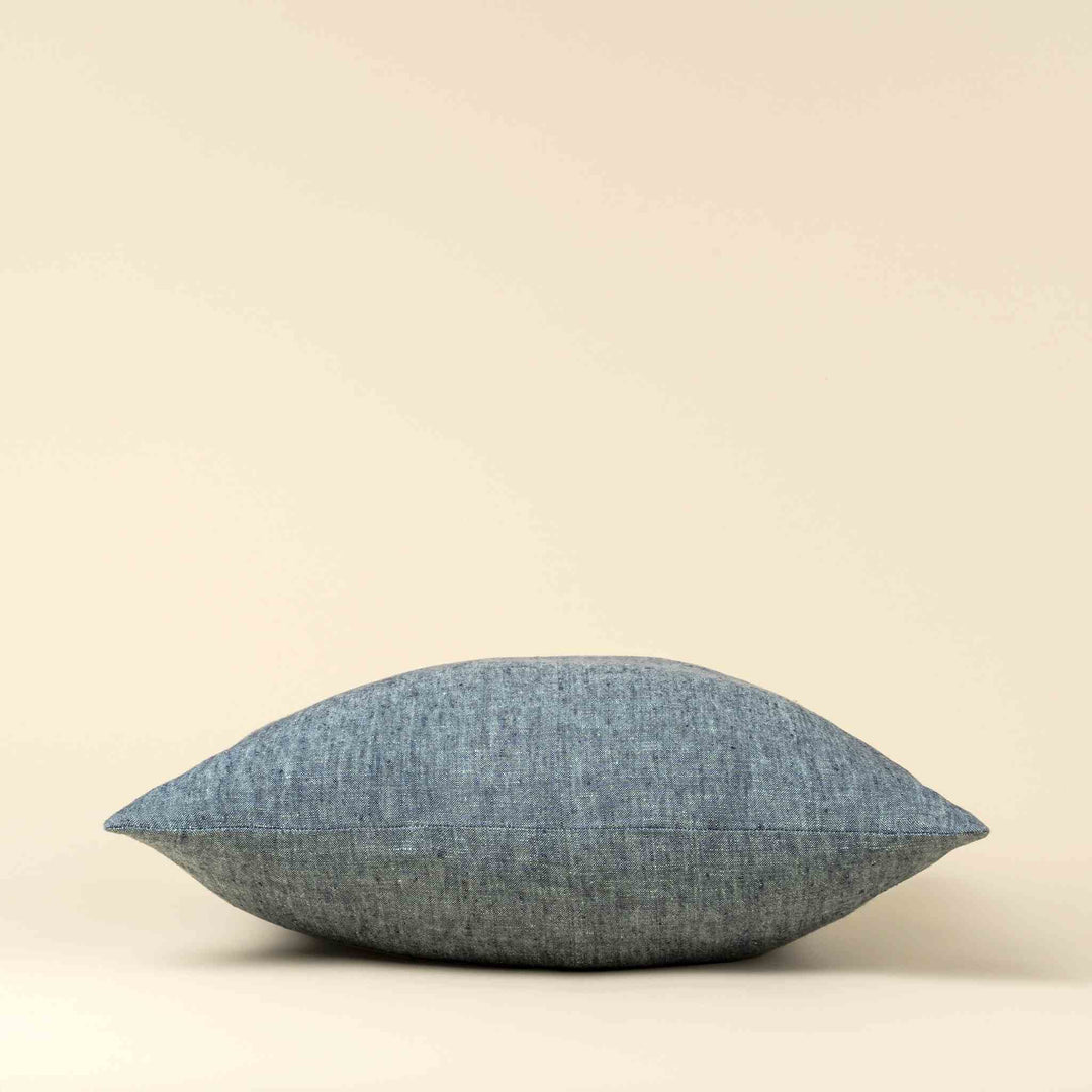 LINEN CHAMBRAY PILLOW, DENIM