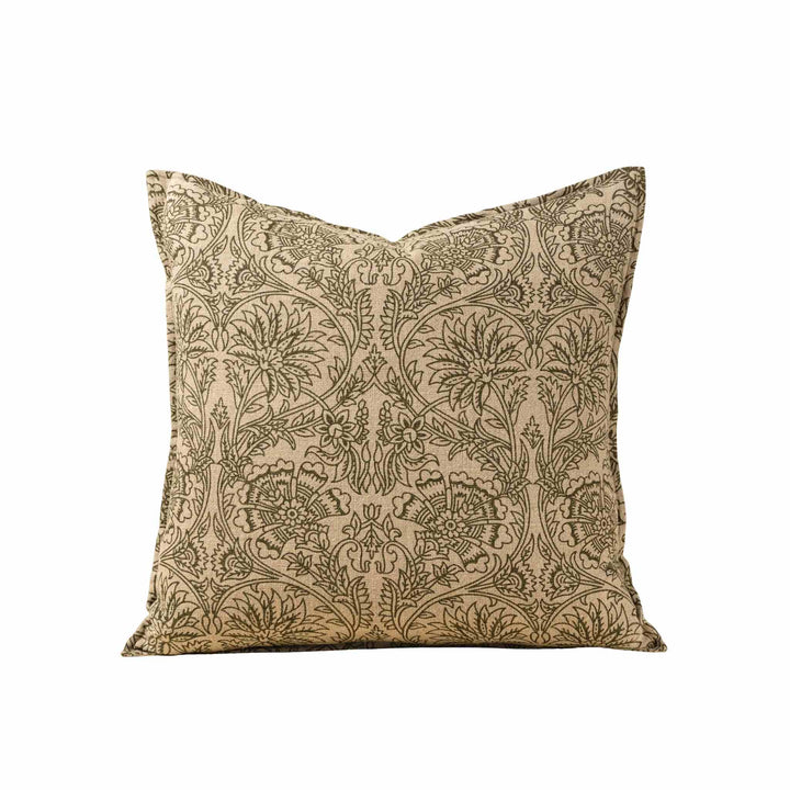 FLORIA LINEN PILLOW, GREEN