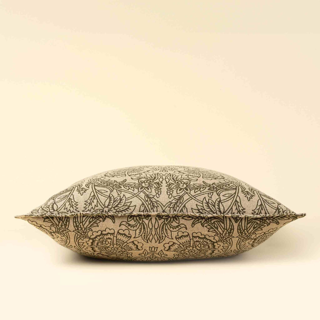 FLORIA LINEN PILLOW, GREEN