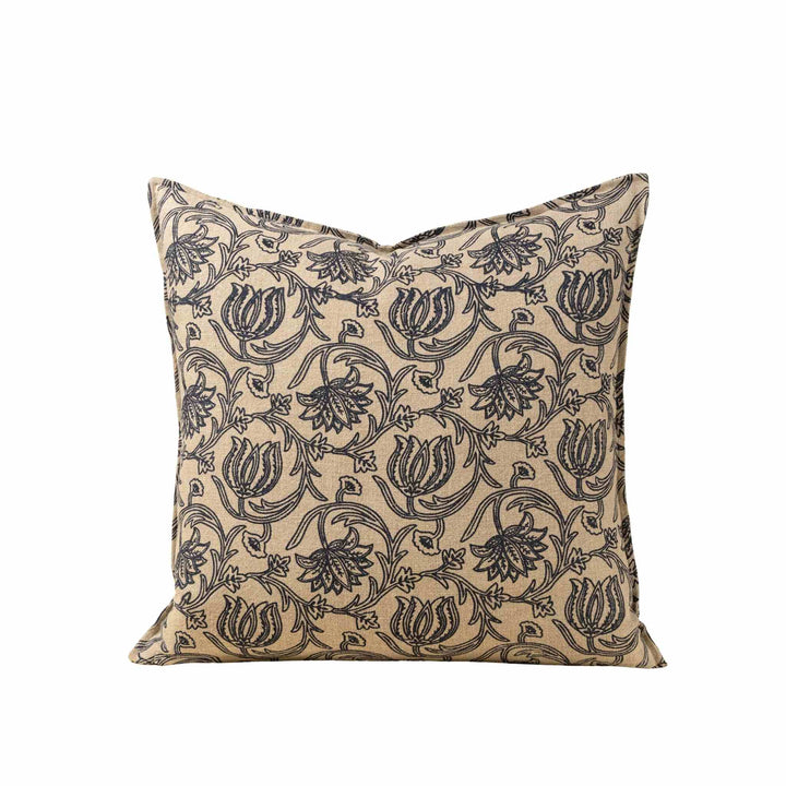 LOTUS LINEN PILLOW, BLUE