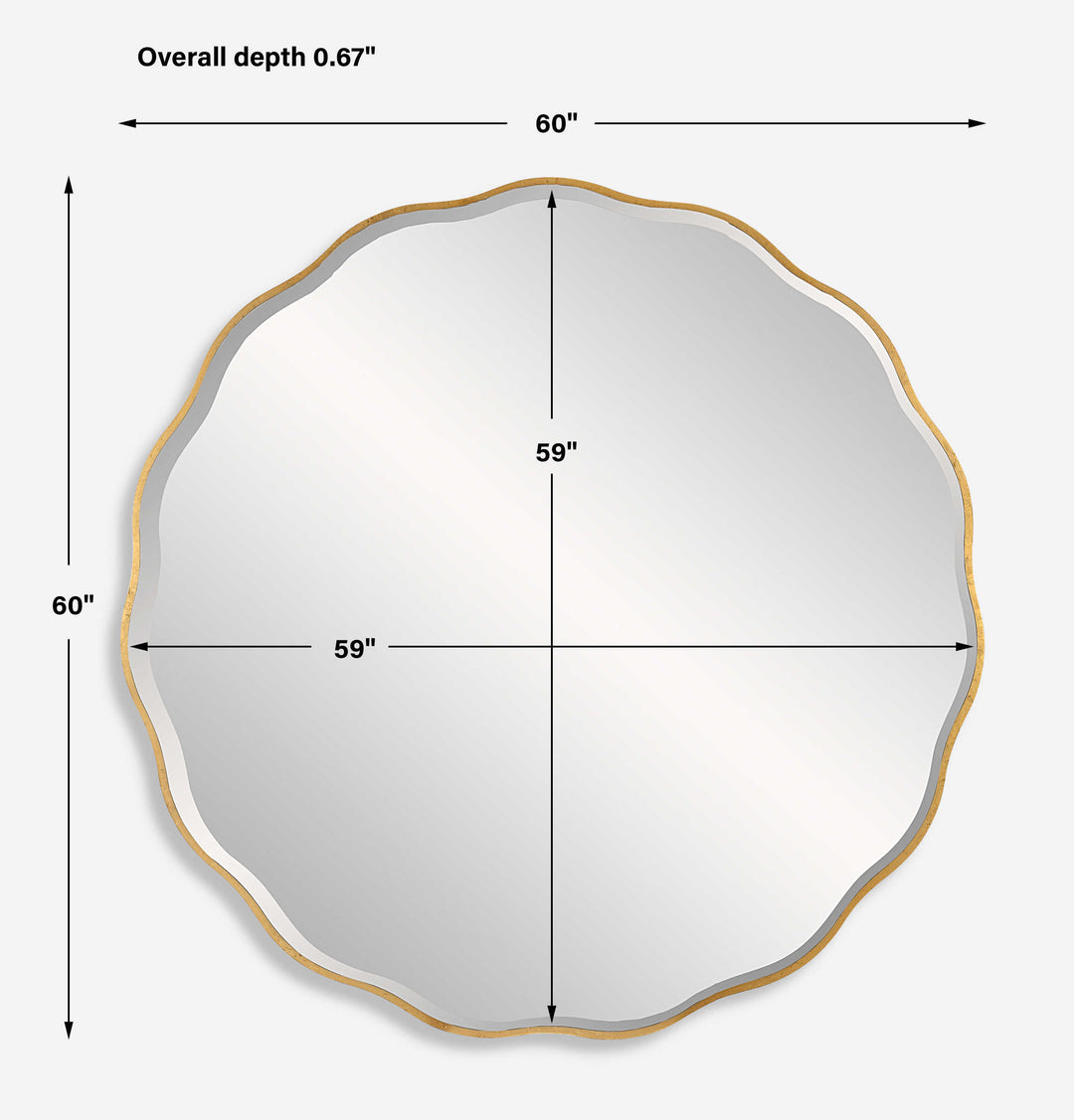 ANITA STATEMENT MIRROR, 60"