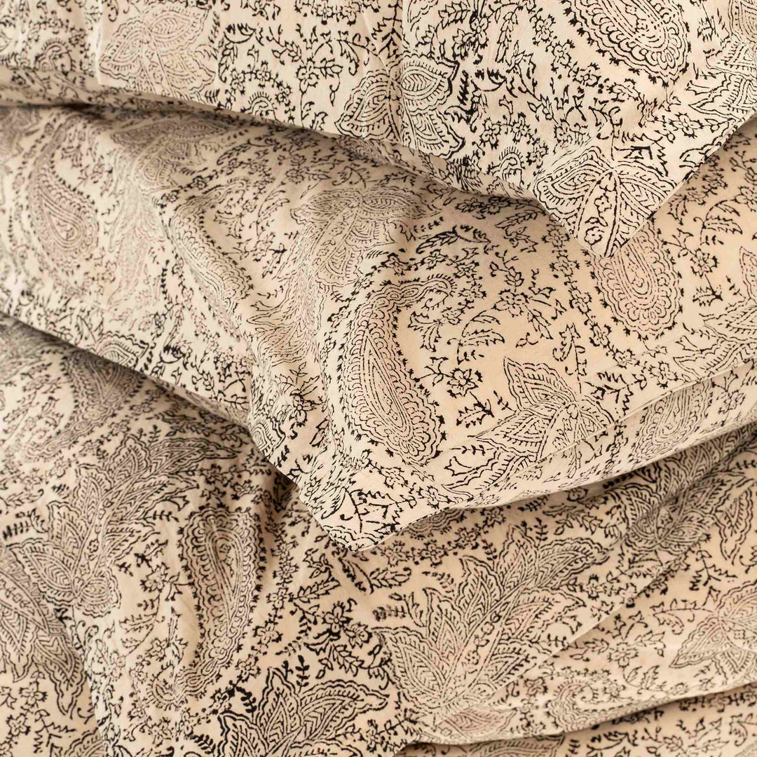 SARA BLOCK PRINT DUVET SET, KING