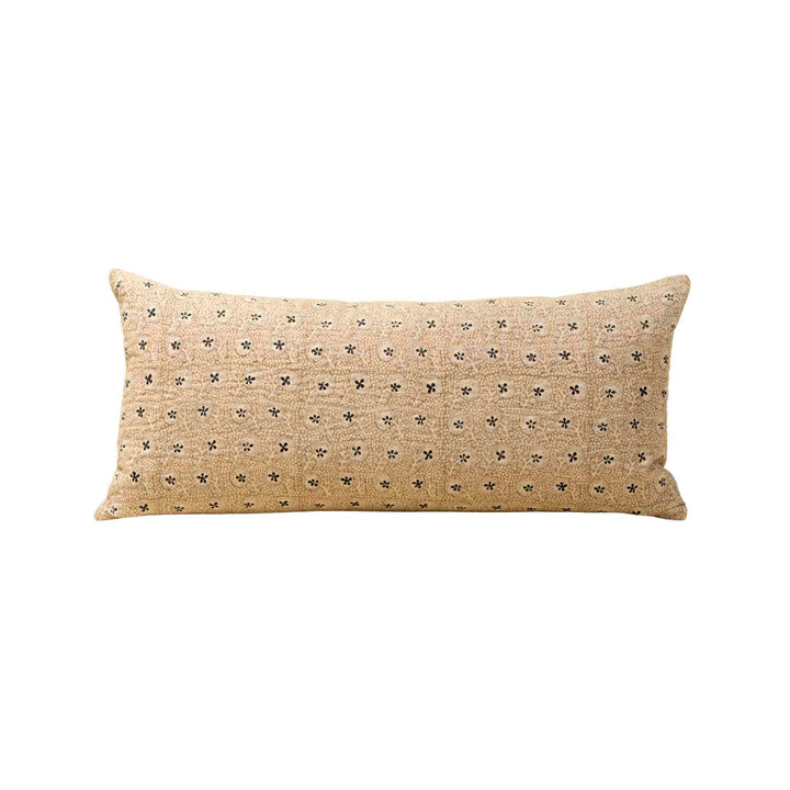 CLOVER BLOCK PRINT KANTHA PILLOW