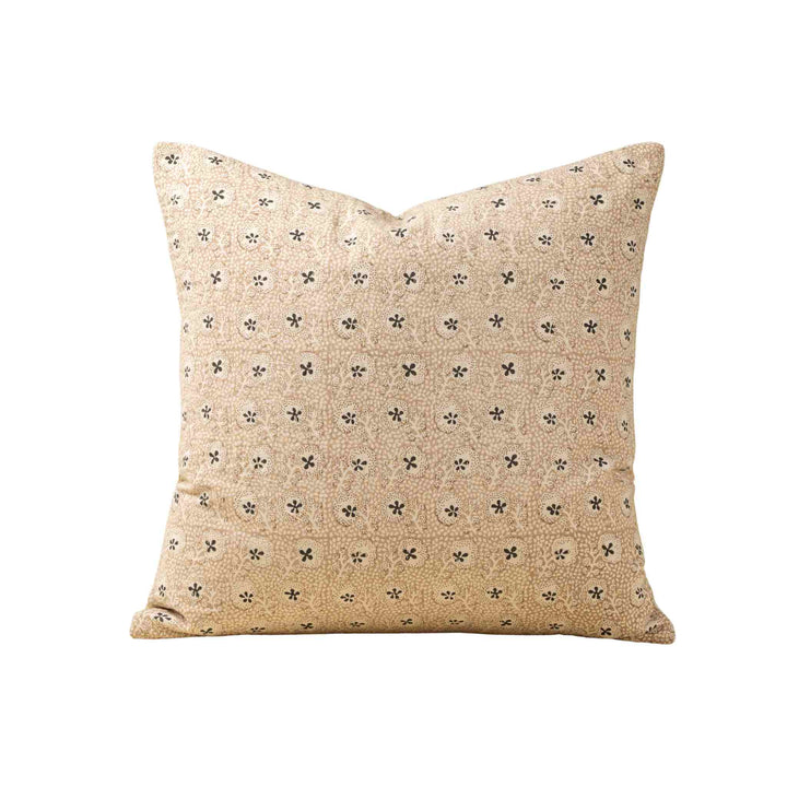 CLOVER BLOCK PRINT KANTHA PILLOW