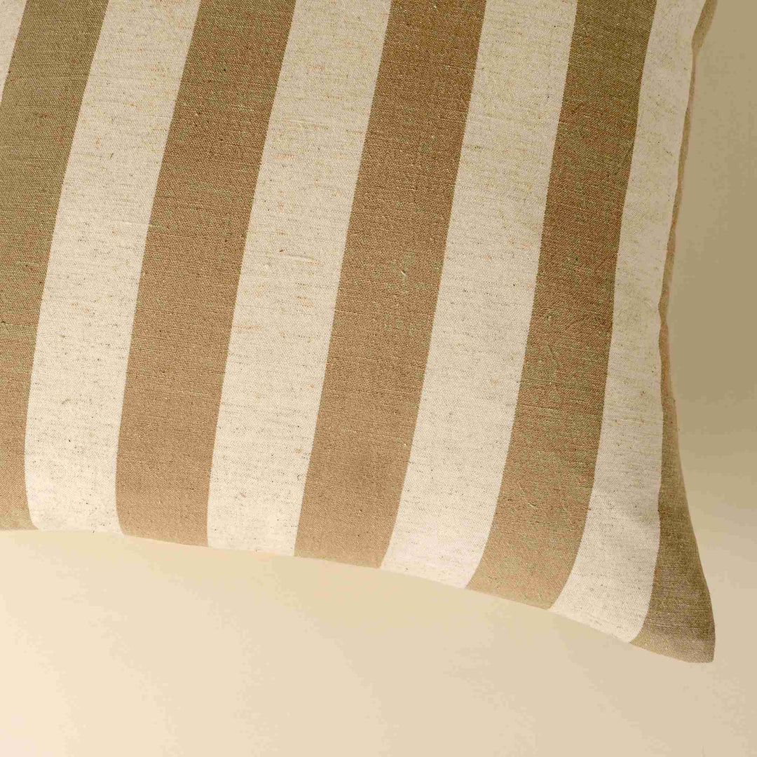 WIDE STRIPE PILLOW, SAND
