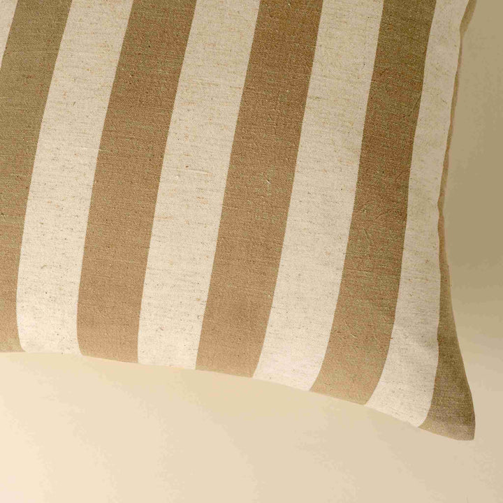 WIDE STRIPE PILLOW, SAND