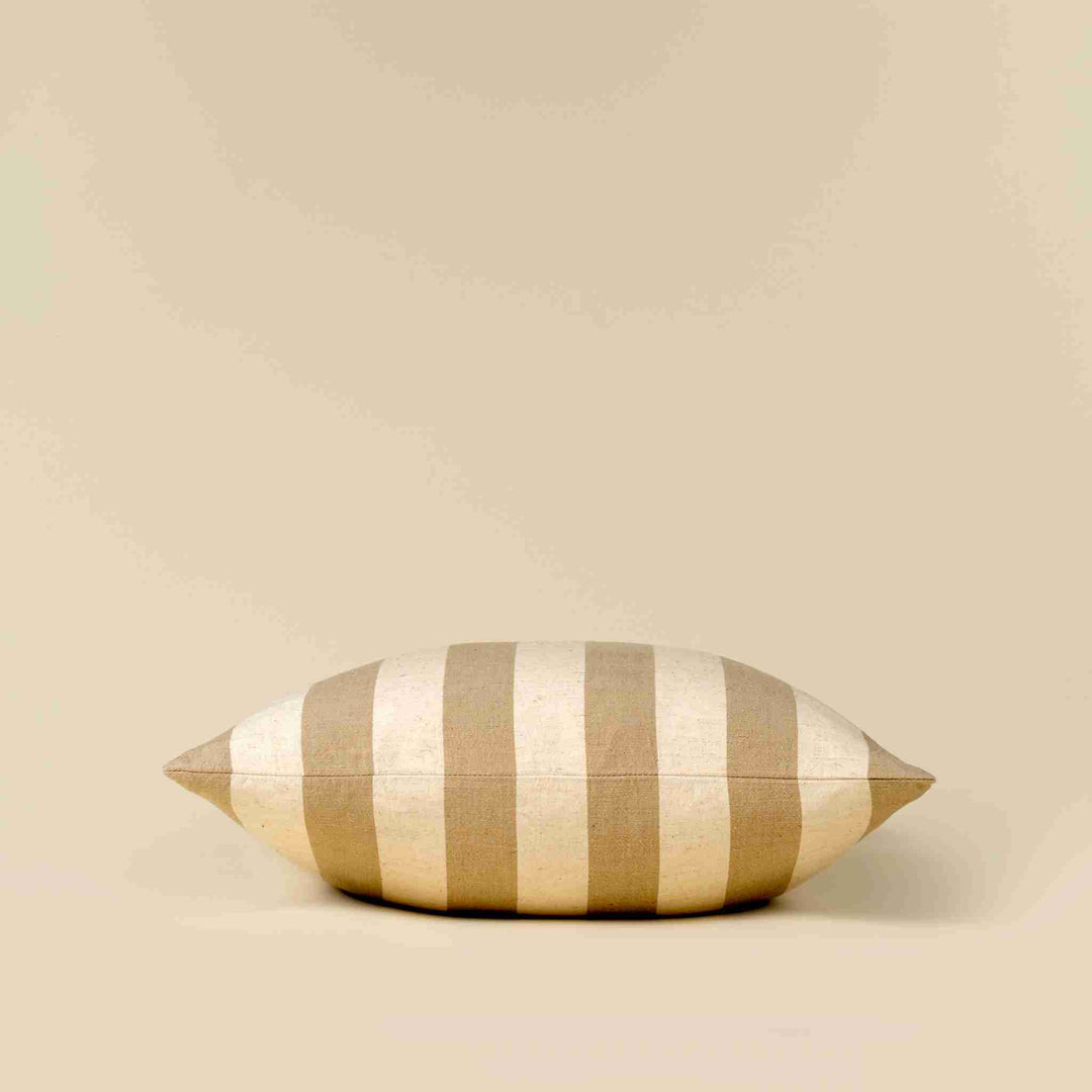 WIDE STRIPE PILLOW, SAND