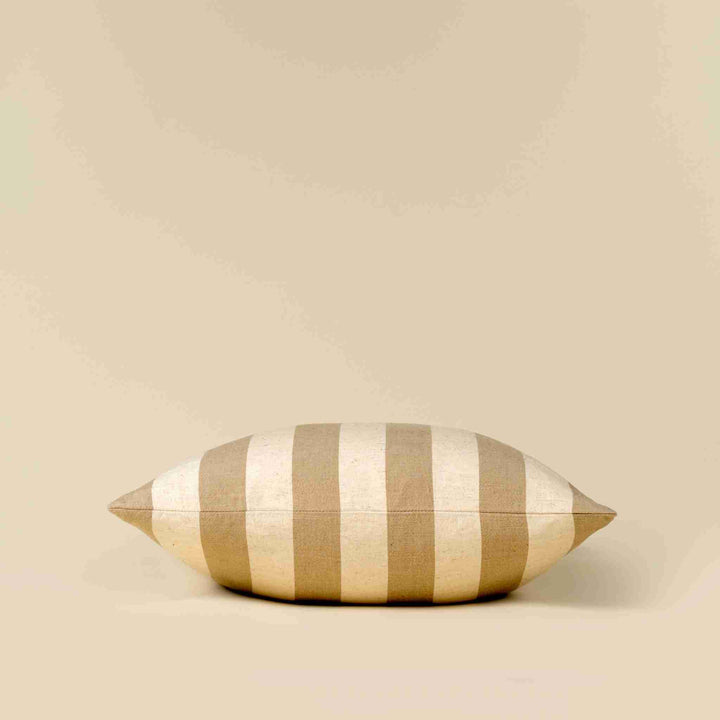WIDE STRIPE PILLOW, SAND