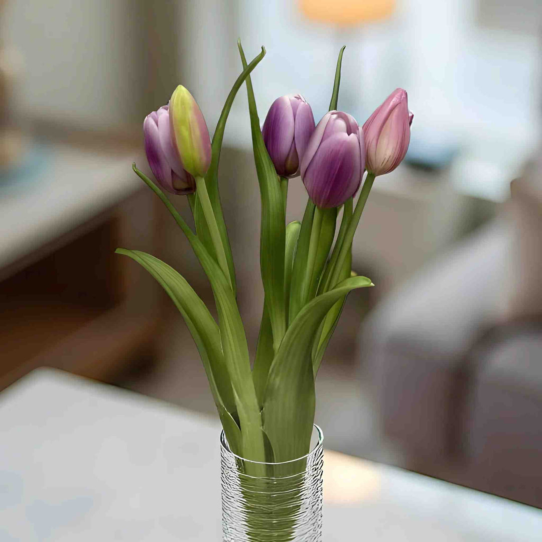 TULIP BUNDLE, LAVENDER WHITE