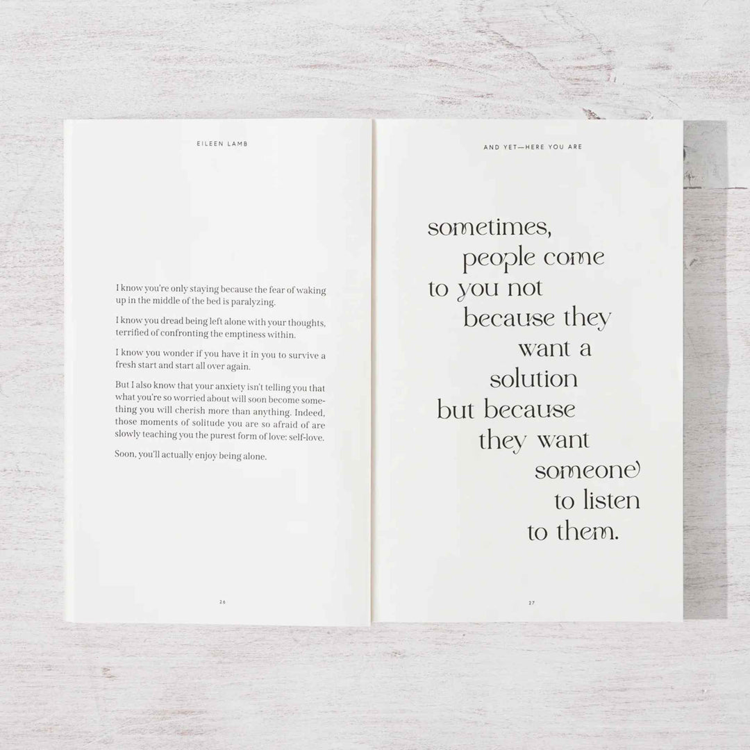 AND YET HERE YOU ARE, BOOK