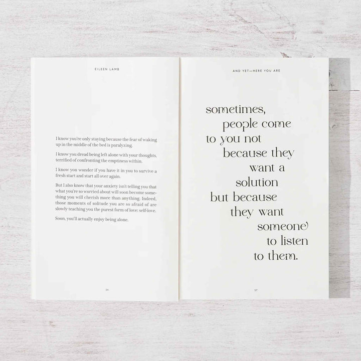 AND YET HERE YOU ARE, BOOK