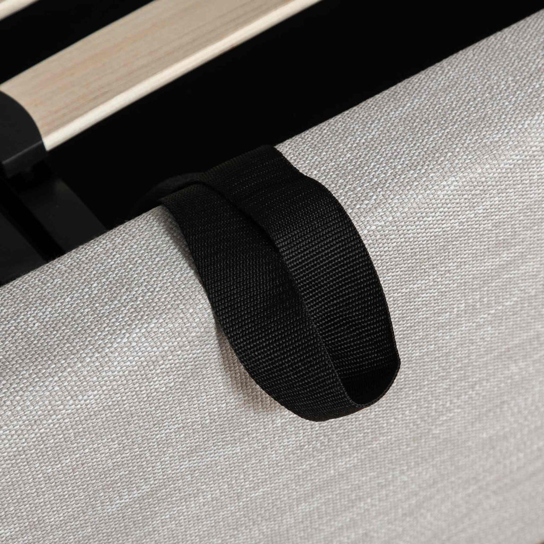 JULIA BED, SHORT HEADBOARD, SAND