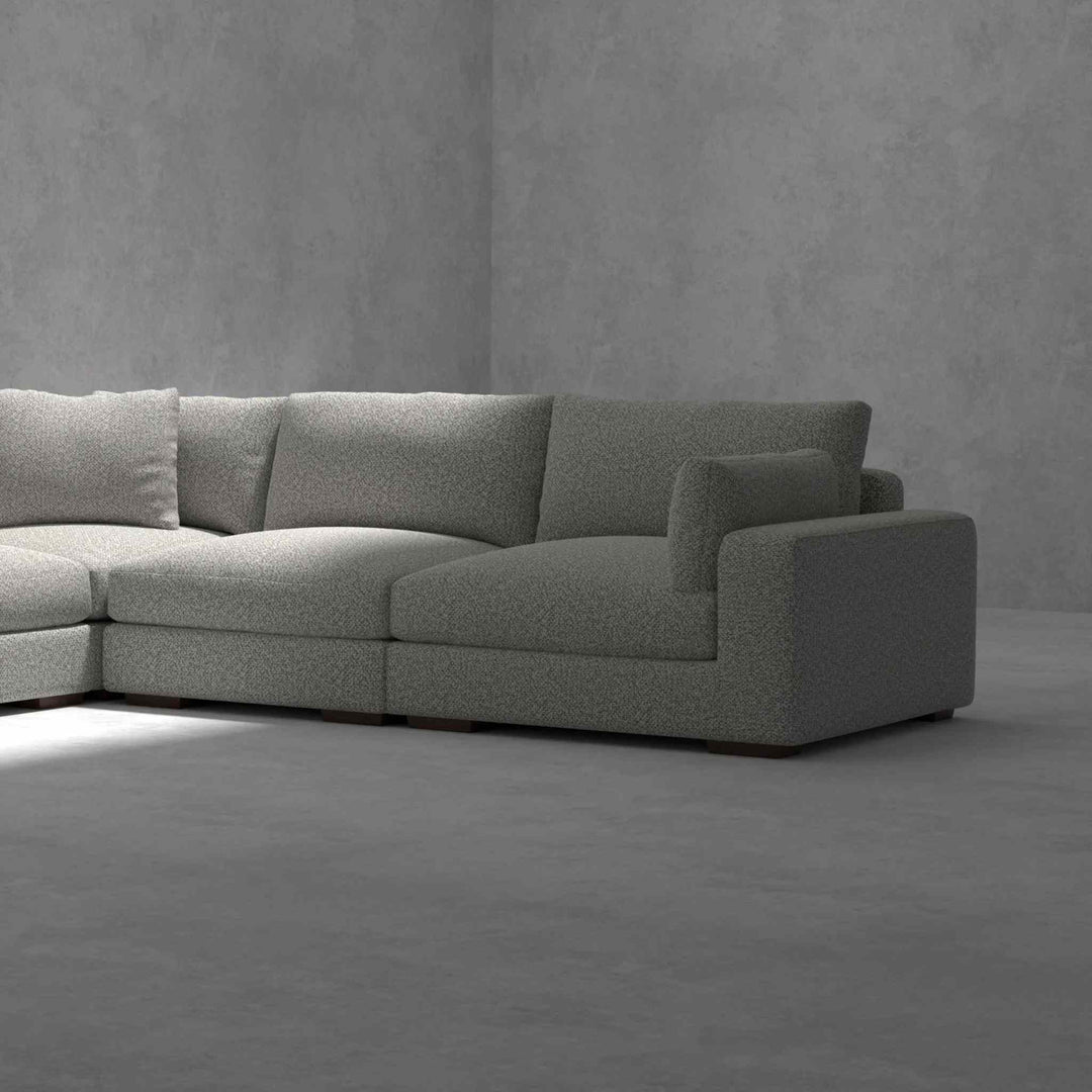 MODULAR TUZI SECTIONAL, OAT TWEED