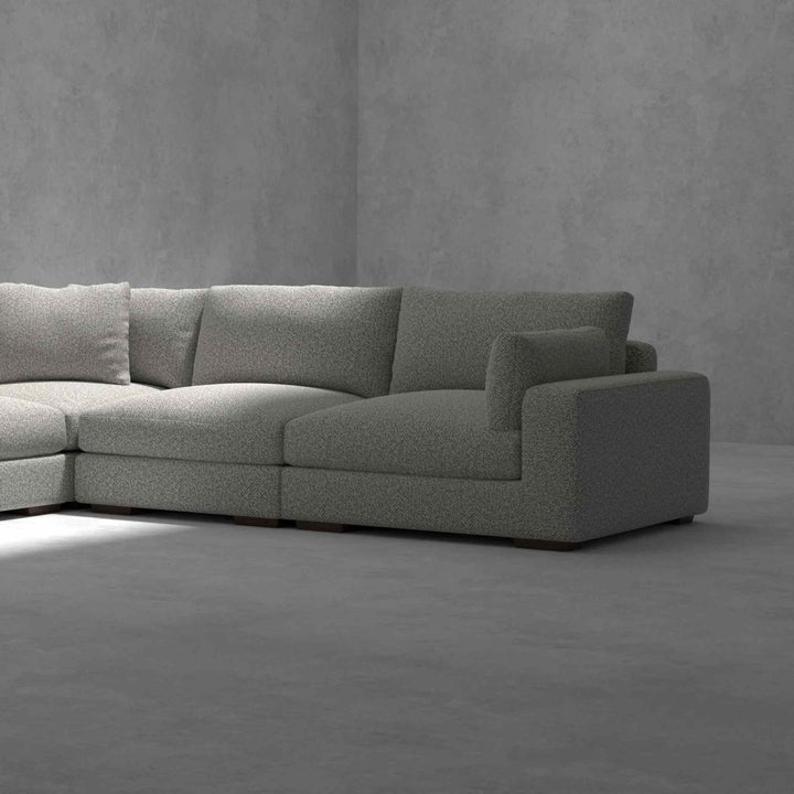 MODULAR TUZI SECTIONAL, OAT TWEED