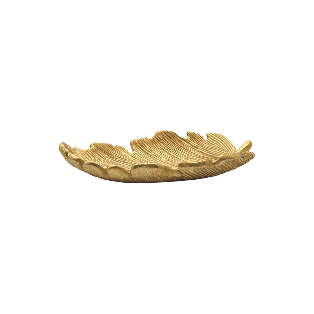 ELM LEAF DISH, GOLD