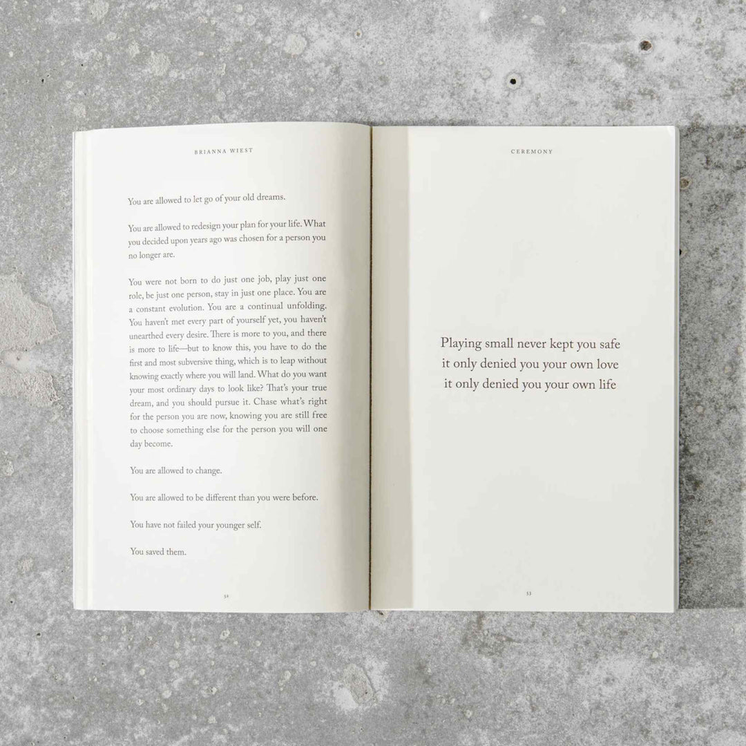 CEREMONY, BOOK