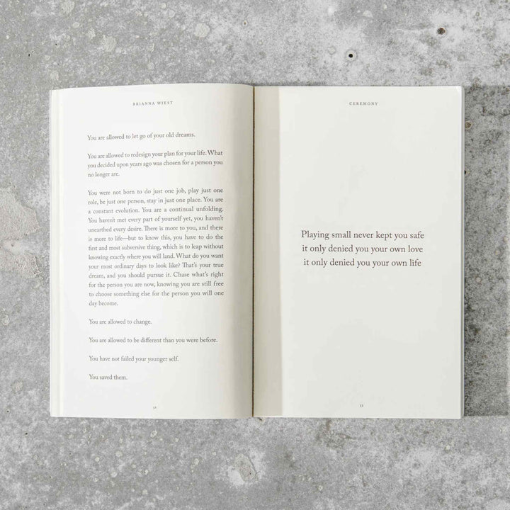 CEREMONY, BOOK