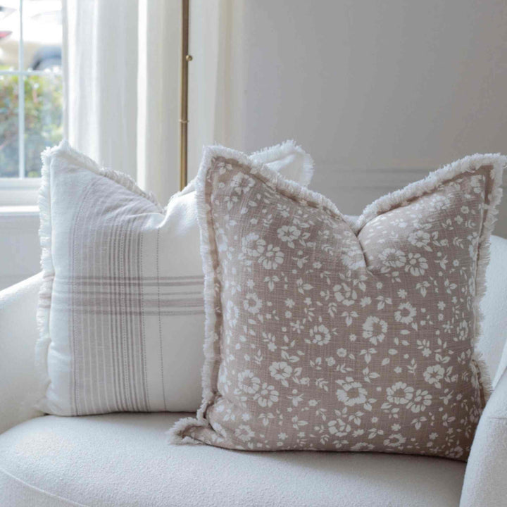 PLAID FRINGE PILLOW