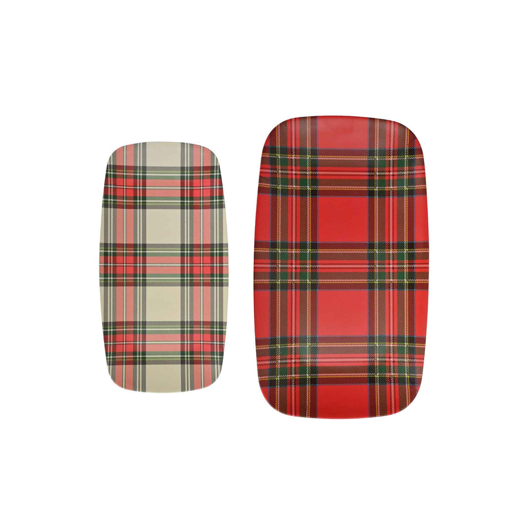 PLAID MELAMINE TRAY