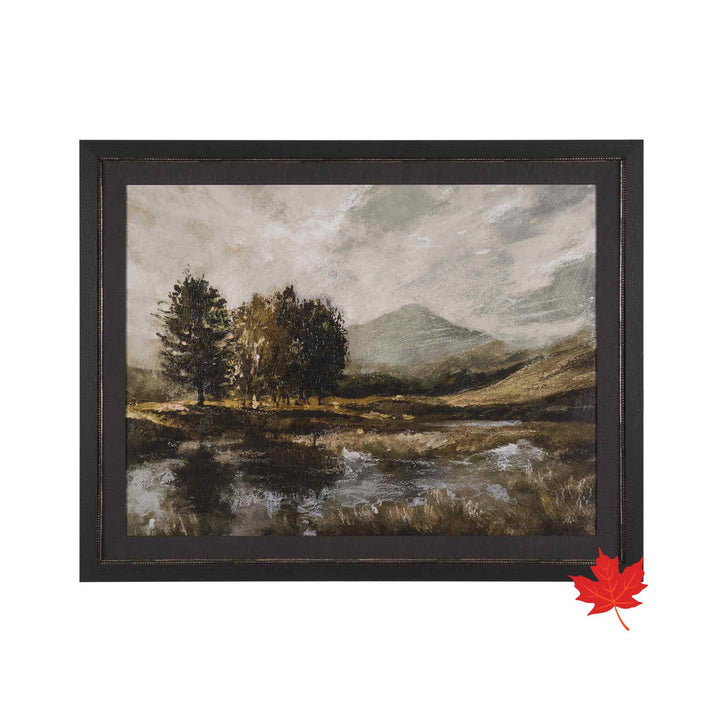 OLD STYLE LANDSCAPE, FRAMED ART