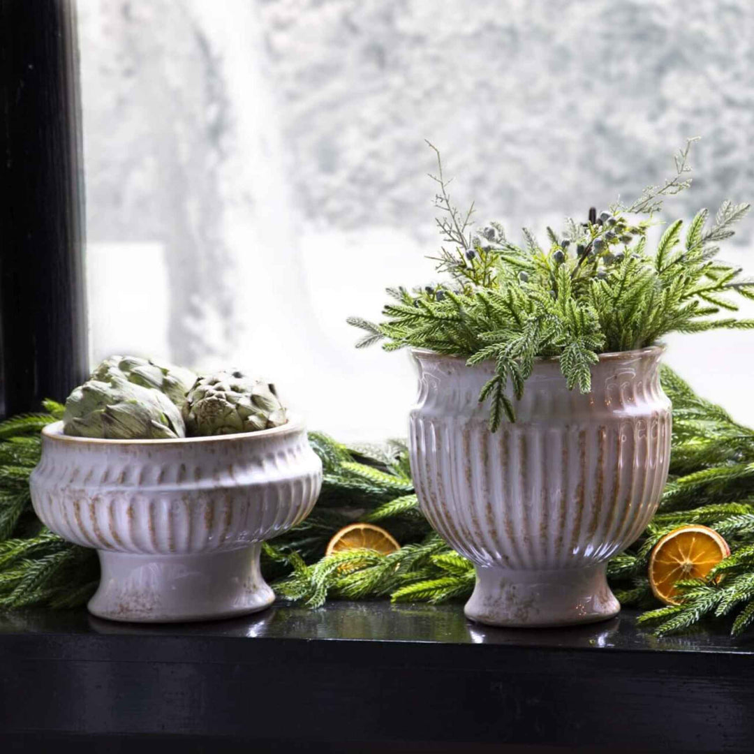 ANTIQUE FINISH CERAMIC URN