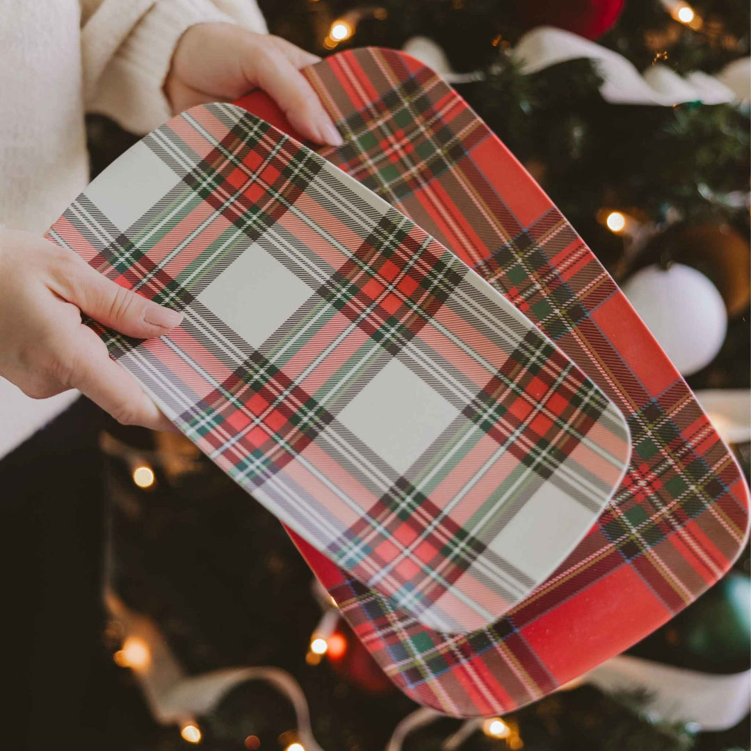 PLAID MELAMINE TRAY