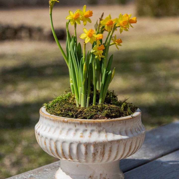 ANTIQUE FINISH CERAMIC URN