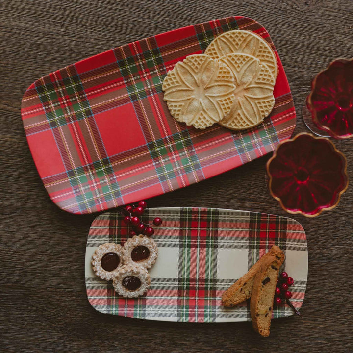 PLAID MELAMINE TRAY