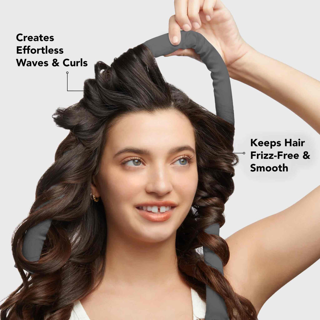 SATIN HEATLESS CURLING SET, CHARCOAL