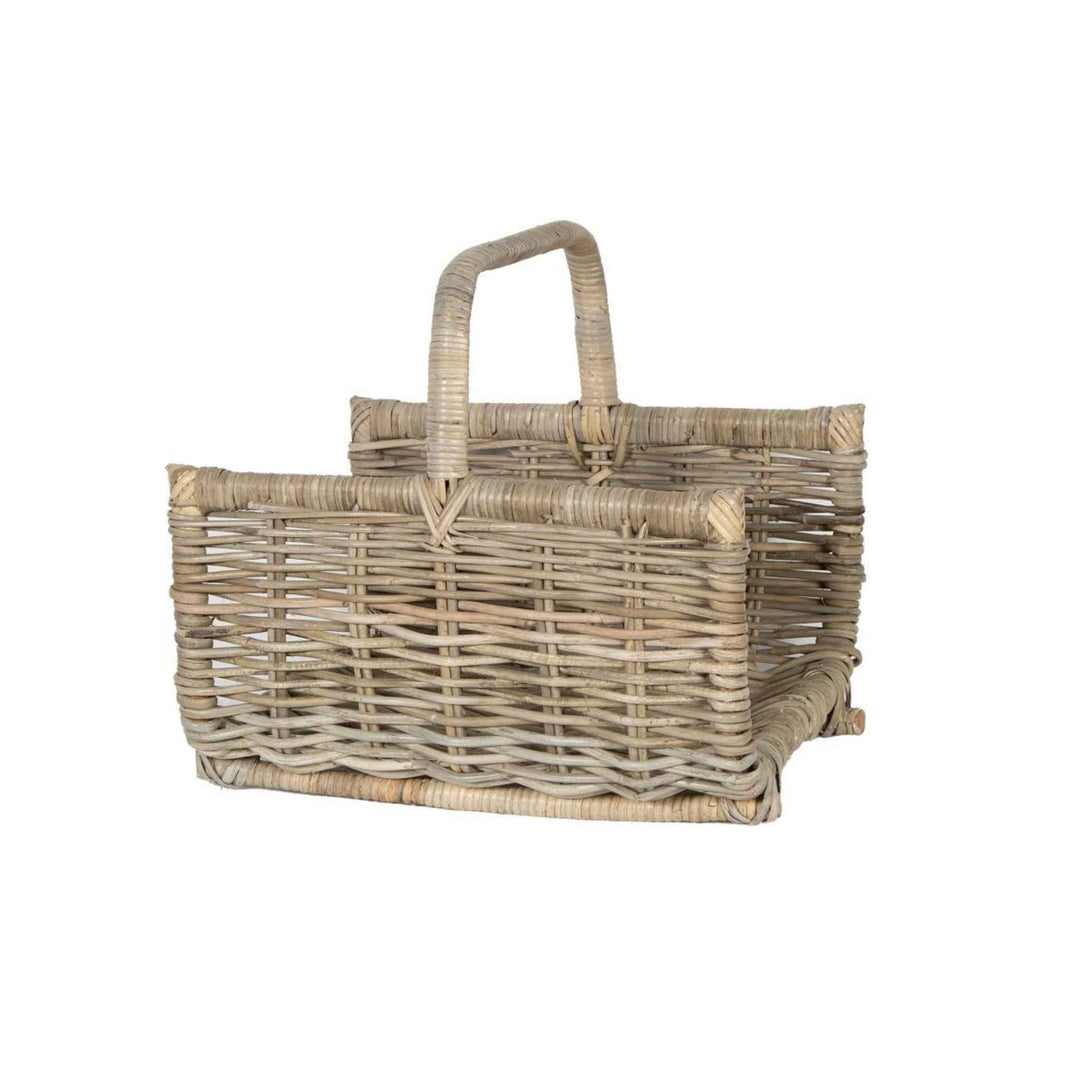 LOG BASKET W/ OVERHANDLE
