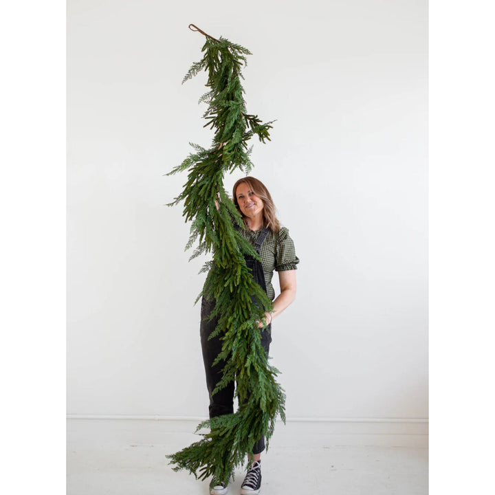 NORFOLK &amp; CYPRESS MIXED GARLAND, 9FT