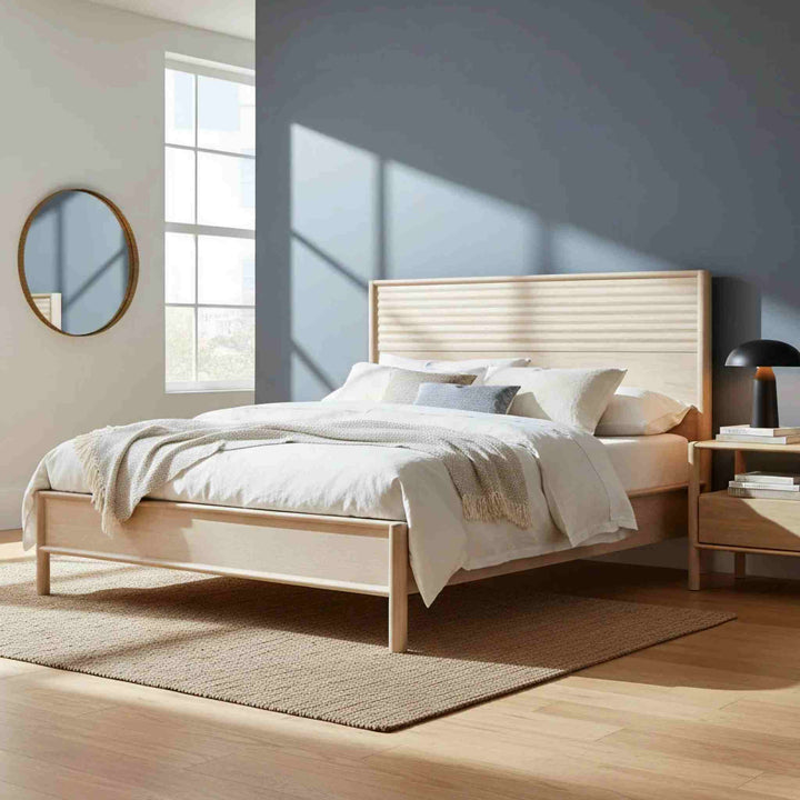 CHANNEL BED, LIGHT OAK